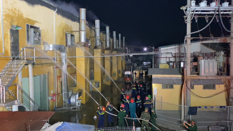 Thông tin về vụ cháy xưởng sản xuất tại Công ty TNHH đồ chơi Lucky Việt Nam (quận Dương Kinh)